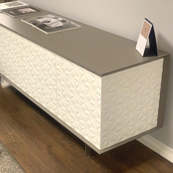 VEGAS SIDEBOARD 4T FEET MT90 4 DOORS X03 CEMENTO DOOR+SIDES X01 INVERNO