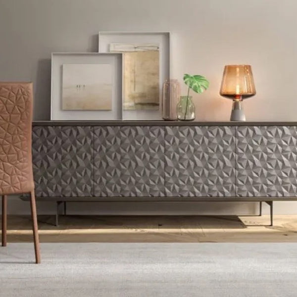 VEGAS SIDEBOARD 4T FEET MT90 4 DOORS X03 CEMENTO DOOR+SIDES X01 INVERNO