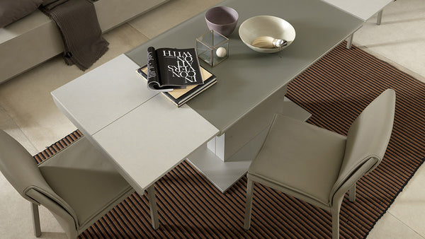 Ares Glass Transformējams kafijas un virtuves galds no Itālijas