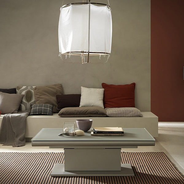 Ares Glass Transformējams kafijas un virtuves galds no Itālijas