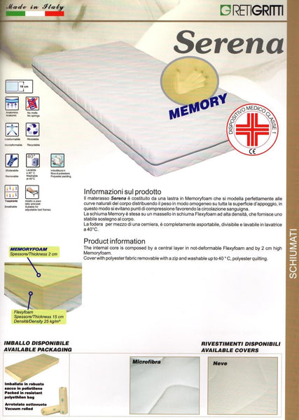 Serena mattress memory foam, atmiņas matracis