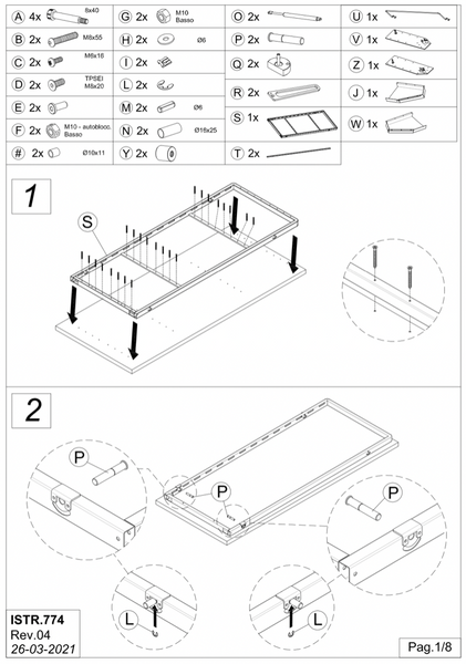 Vicenza wall-bed complete set