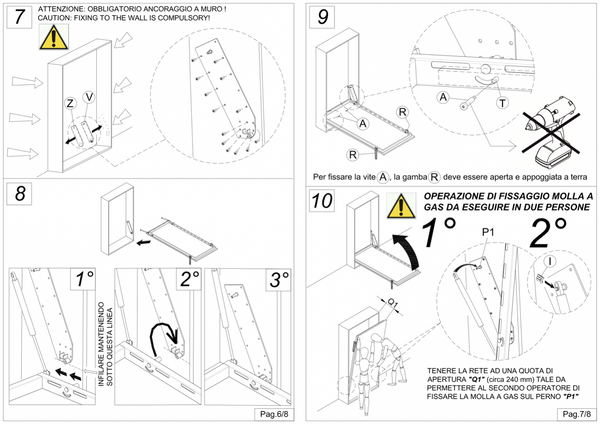 Vicenza wall-bed complete set