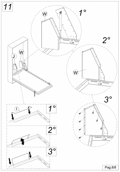 Vicenza wall-bed complete set