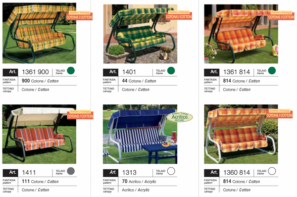 MASTER PIU' 4-seater outdoor swing chair by SCAB Design, Italy