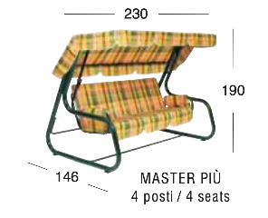 Dimensions swing chair master piu