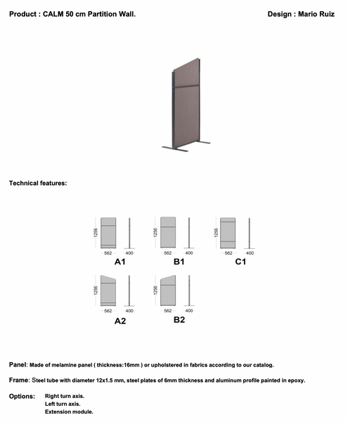 Calm partition walls, Sellex