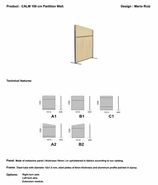 Calm partition walls, Sellex