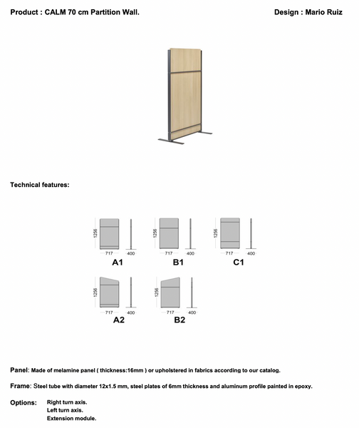 Calm partition walls, Sellex