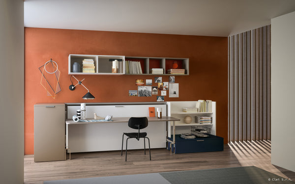 Cabrio Itāļu sienas gulta vienmēr gatava gulēšanai ar galdu bērnu, jauniešu ciemiņu