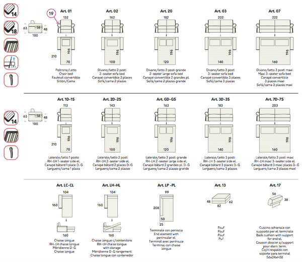 Flair sofa / corner sofa bed by felis.it Day & Night collection