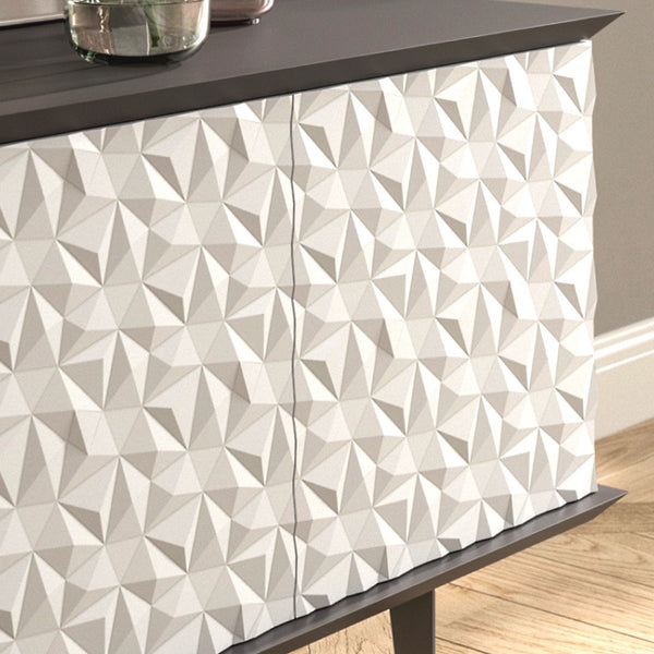 VEGAS SIDEBOARD 4T FEET MT90 4 DOORS X03 CEMENTO DOOR+SIDES X01 INVERNO