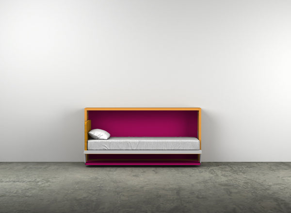 Kali Board 90/120 horizontal opening wall bed by Clei, Italy