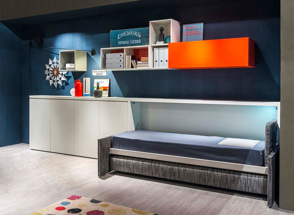 Kali Sofa 90/120 horizontal opening wall bed by Clei, Italy