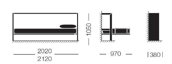 Horizontāli nolaižama sienas gulta. Sellex La Literal, Spānija [LV}