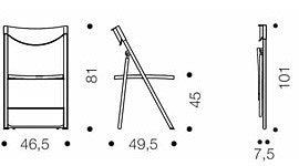 S260 NOBYS folding chair by Ozzio Italia