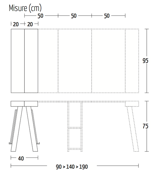 Altacom Astoria Transformējams galds no Itālijas