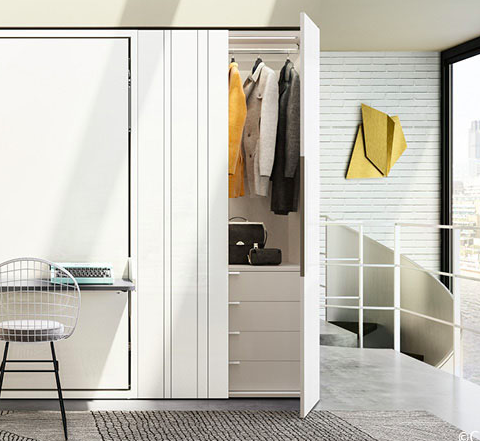 Penelope 2 board wall bed for 160 x 198 x 18 cm mattress