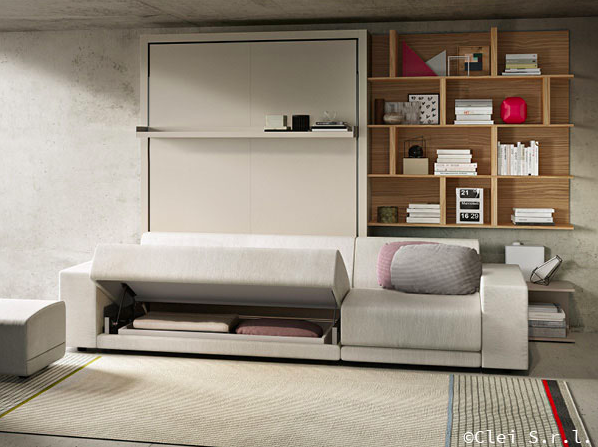 OSLO Divano 301 wall bed for 154 x 202 x 18 cm mattress