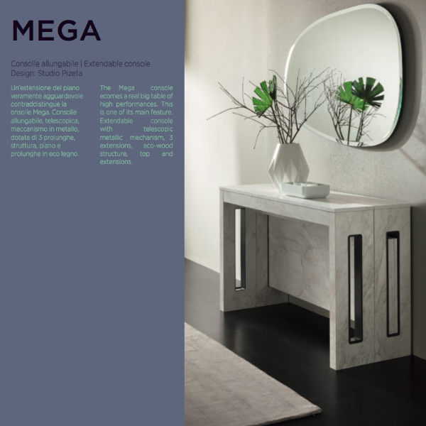 MEGA 120 cm wide extendable console by Easy-Line.it