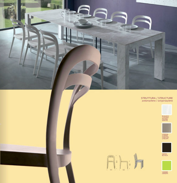 ES67 | JULIETTA stackable chair for indoor/outdoor, Italy