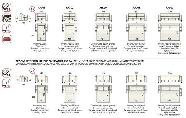 Nixon sofa bed by felis.it Day & Night collection