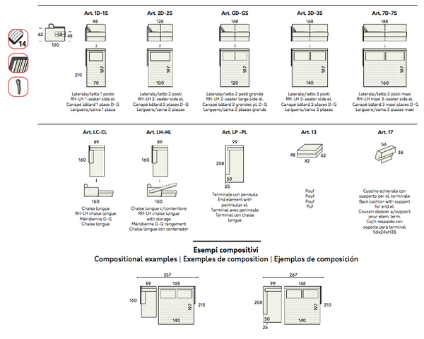Truman sofa / corner sofa bed by felis.it Day & Night collection