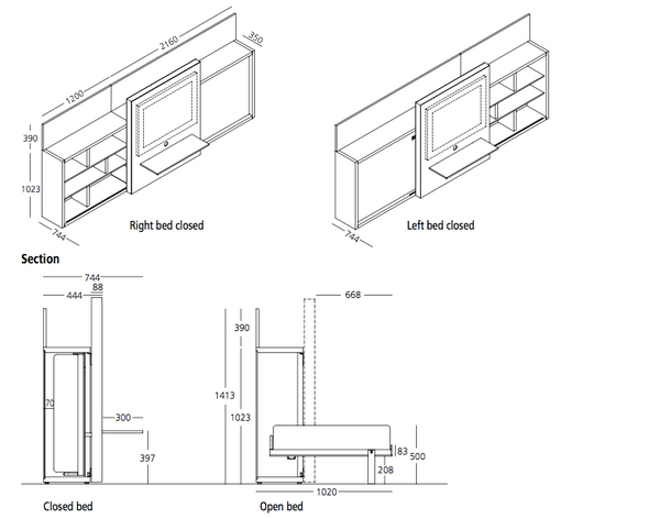 Poppi 90 theatre TV by Clei, Italy