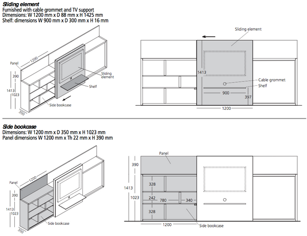 Poppi 90 theatre TV by Clei, Italy