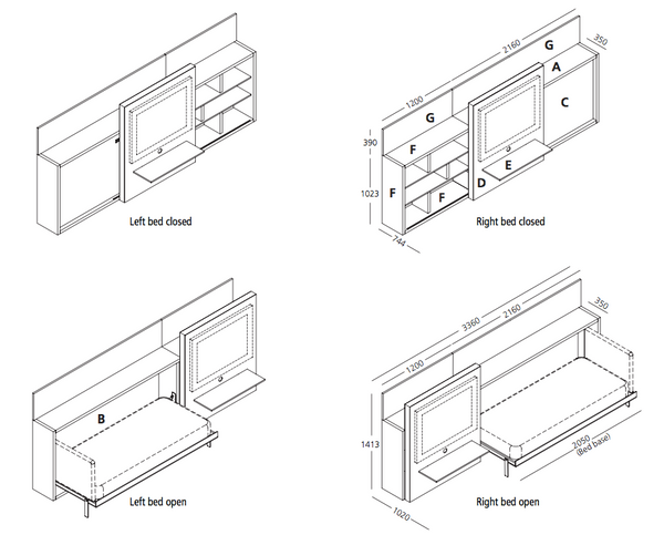 Poppi 90 theatre TV by Clei, Italy