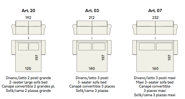 Yves sofa bed by felis.it Day & Night collection