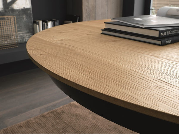 Fahrenheit fixed or extendible dining table with metal frame by Altacom Italia