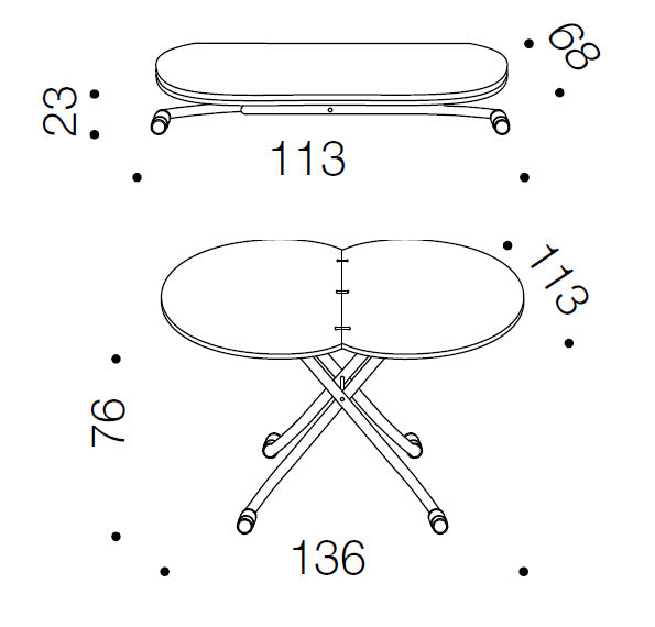 Sale, last chance! APPLE 113X68+68 by Ozzio Italia