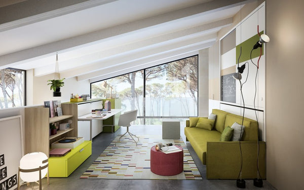 Kali Sofa 90/120 horizontal opening wall bed by Clei, Italy