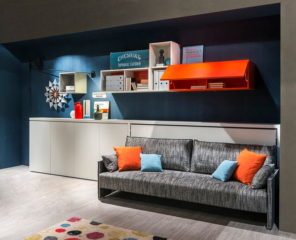 Kali Sofa 90/120 horizontal opening wall bed by Clei, Italy