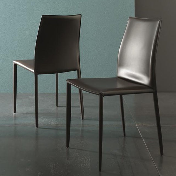 Erica split leather chair by Altacom Italia