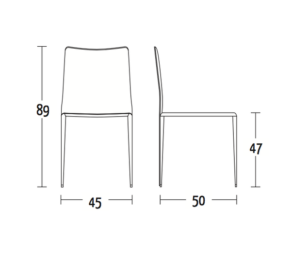 Erica split leather chair by Altacom Italia