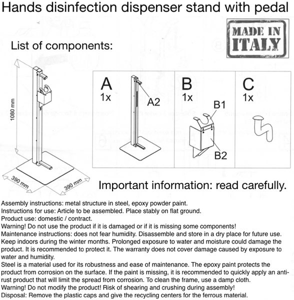 Basic bezkontakta roku dezinfekcijas iekārta