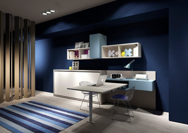 Kali 90/120 horizontal opening wall bed by Clei, Italy