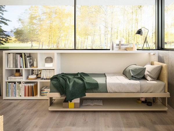 Kali Board 90/120 horizontal opening wall bed by Clei, Italy