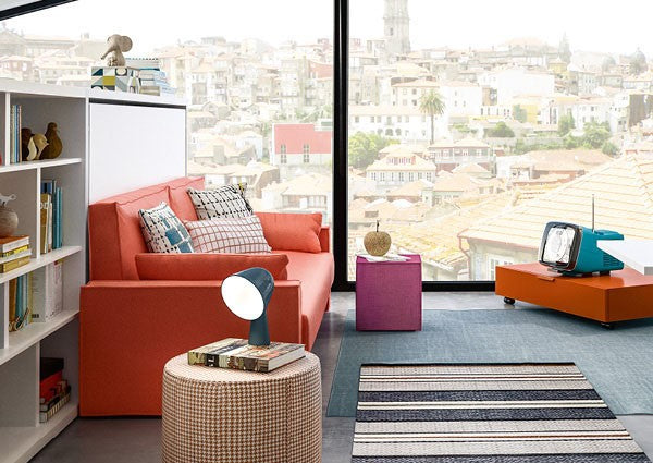 Kali Sofa 90/120 horizontal opening wall bed by Clei, Italy