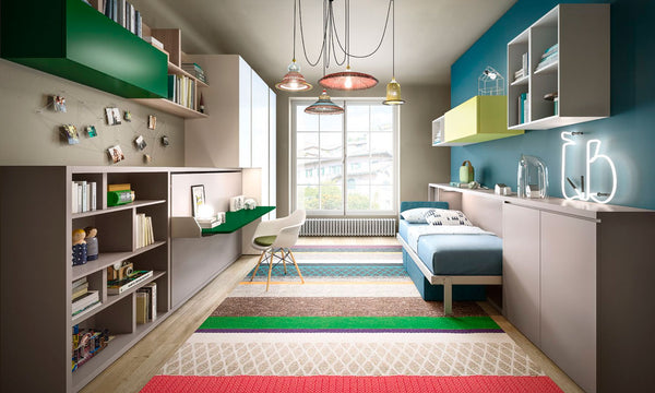 Kali Board 90/120 horizontal opening wall bed by Clei, Italy