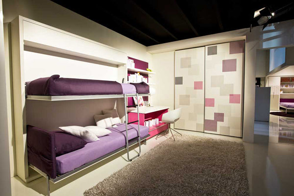 Lollipop and Lollisoft 90 / 220 recycling bunkbed by Clei, Italy