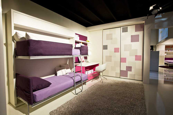 Lollipop and Lollisoft 90 / 220 recycling bunkbed by Clei, Italy