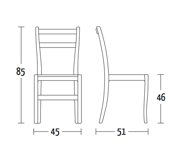 Norma stackable indoor/outdoor chair by Altacom Italia