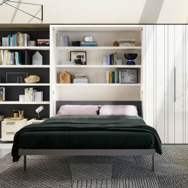 Penelope 2 book wall bed for 160 x 198 x 18 cm mattress