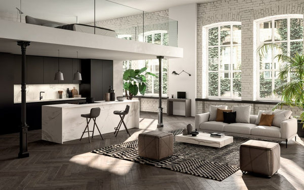 Cubix pouf and 5 chairs in one.