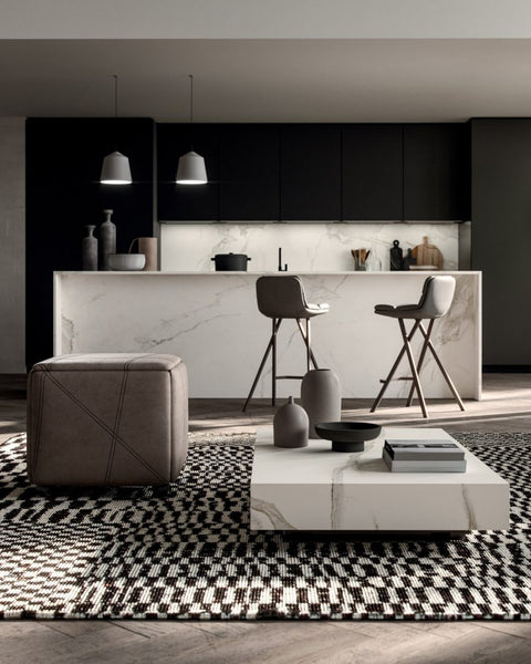 Cubix pouf and 5 chairs in one.