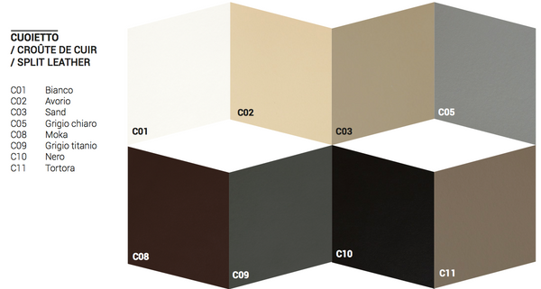 Erica split leather chair by Altacom Italia