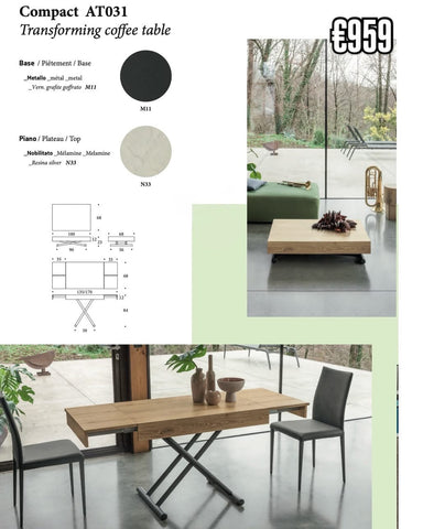 Melnās piekdienas piedavājumi transformējamām mēbelēm no Altacom Italia un Compar